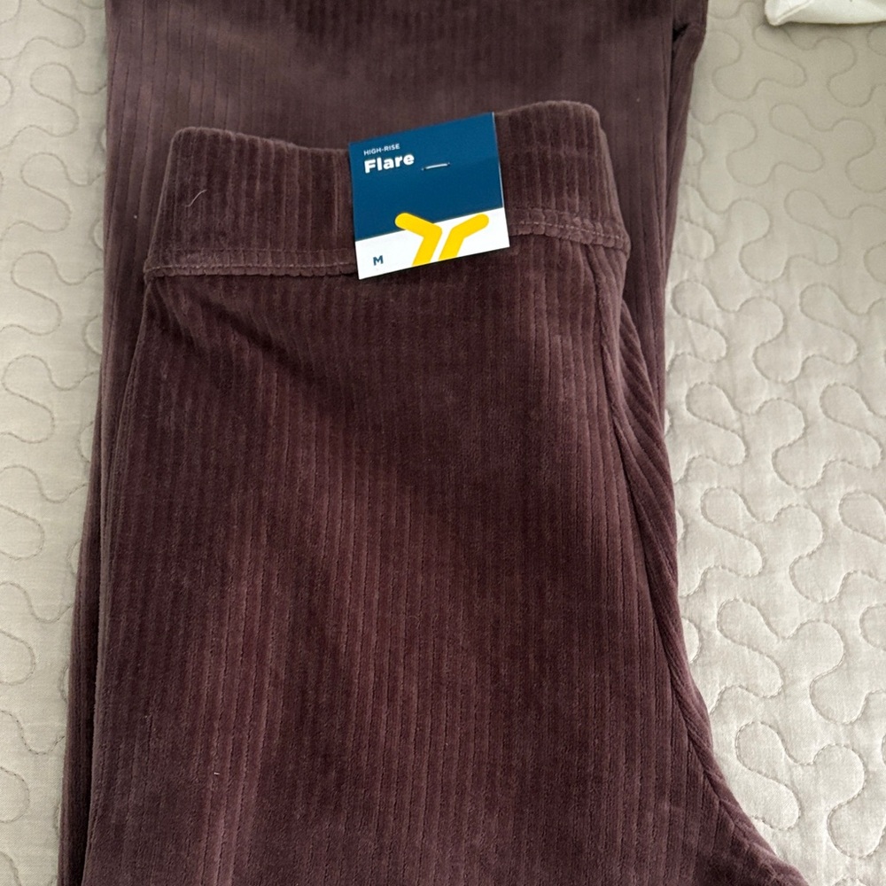 Brown velour Flare Pants